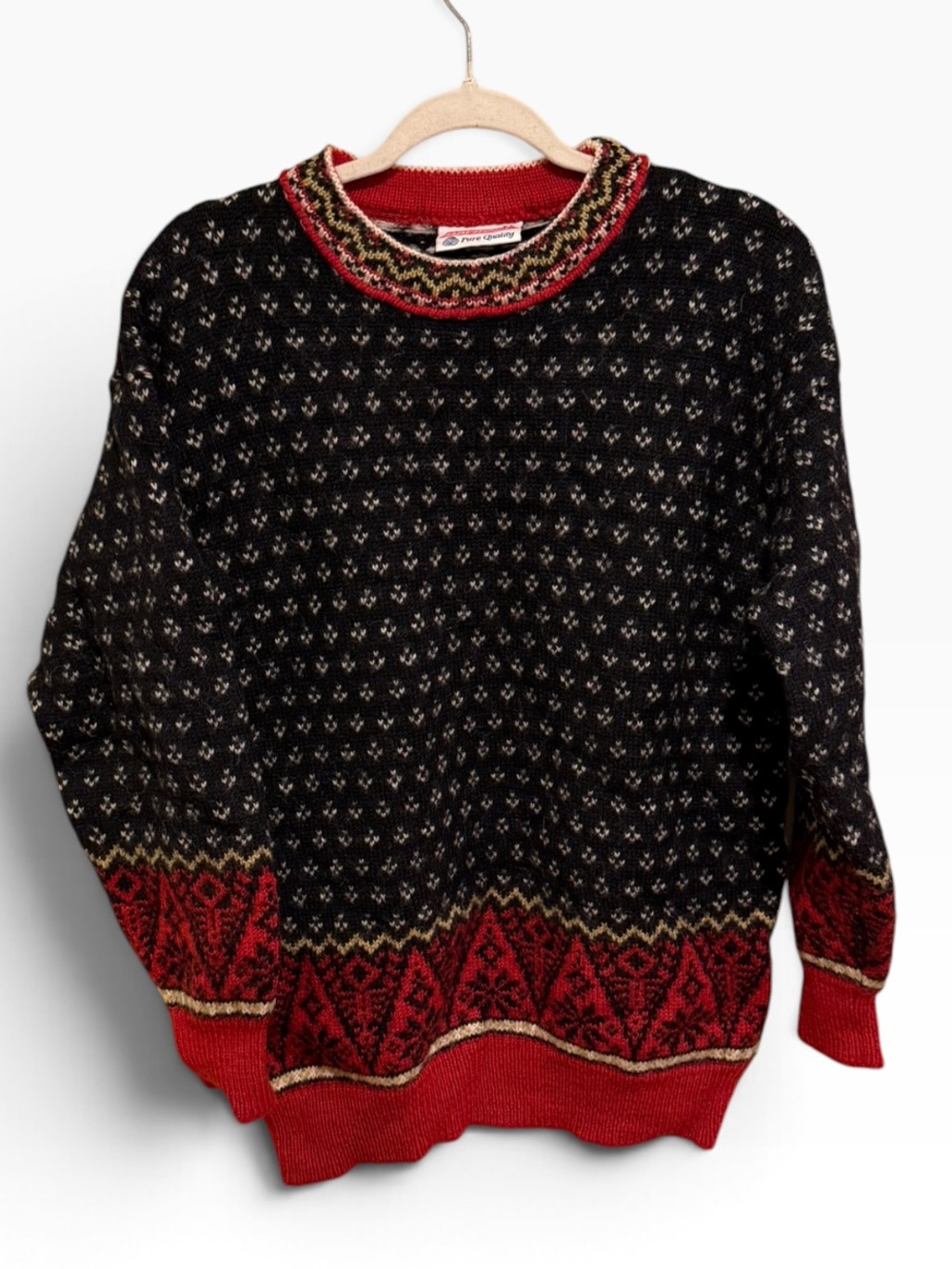 Norwear Vintage Nordic Wool Sweater XL Iceland Fair Isle Crewneck